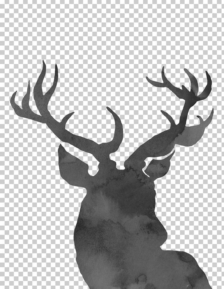 Reindeer Paper Santa Claus Holiday PNG, Clipart, Antler, Black, Black And White, Christmas, Christmas Card Free PNG Download