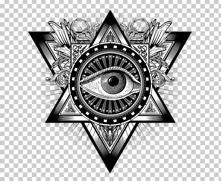 Illuminati Freemasonry Eye Of Providence Symbol Logo PNG, Clipart, All Seeing Eye, Black And White, Brand, Circle, Computer Wallpaper Free PNG Download