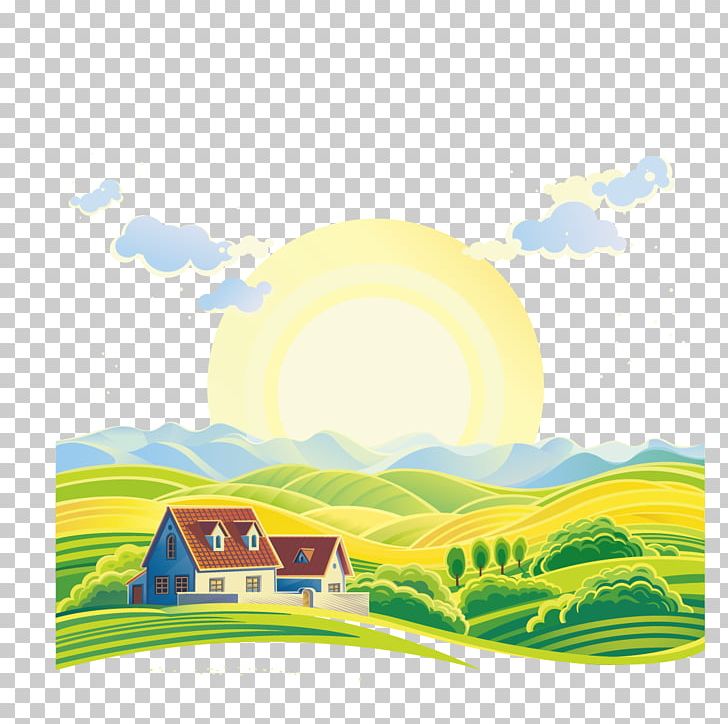 House And Sun PNG, Clipart, Area, Border, Computer Wallpaper, Daytime, Decorative Patterns Free PNG Download
