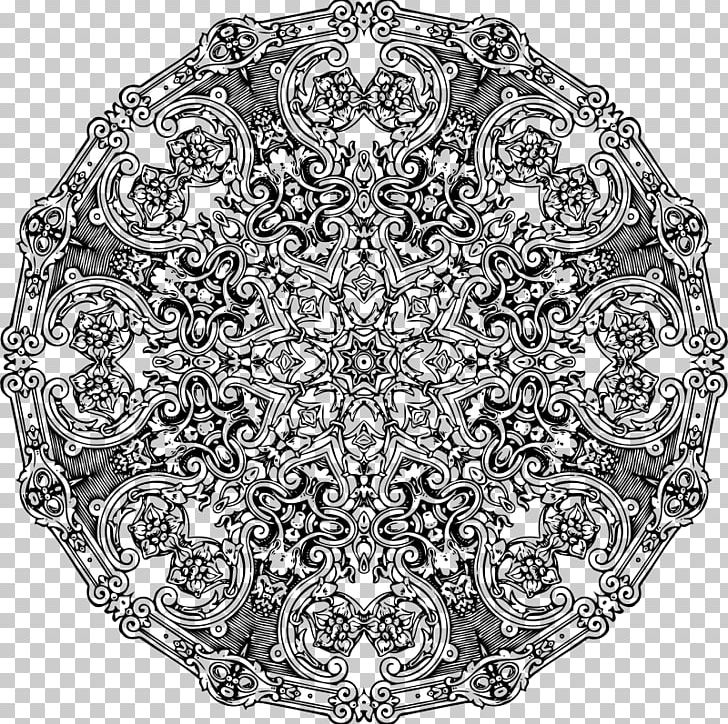 Mandala Png Clipart Area Black And White Circle Circular