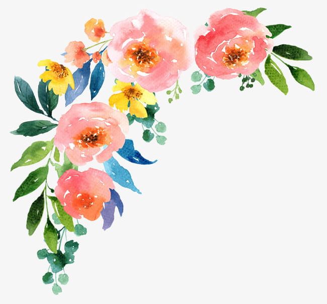 Watercolor Flowers PNG, Clipart, Blackish, Blackish Green, Botany, Cartoon, Decorate Free PNG Download