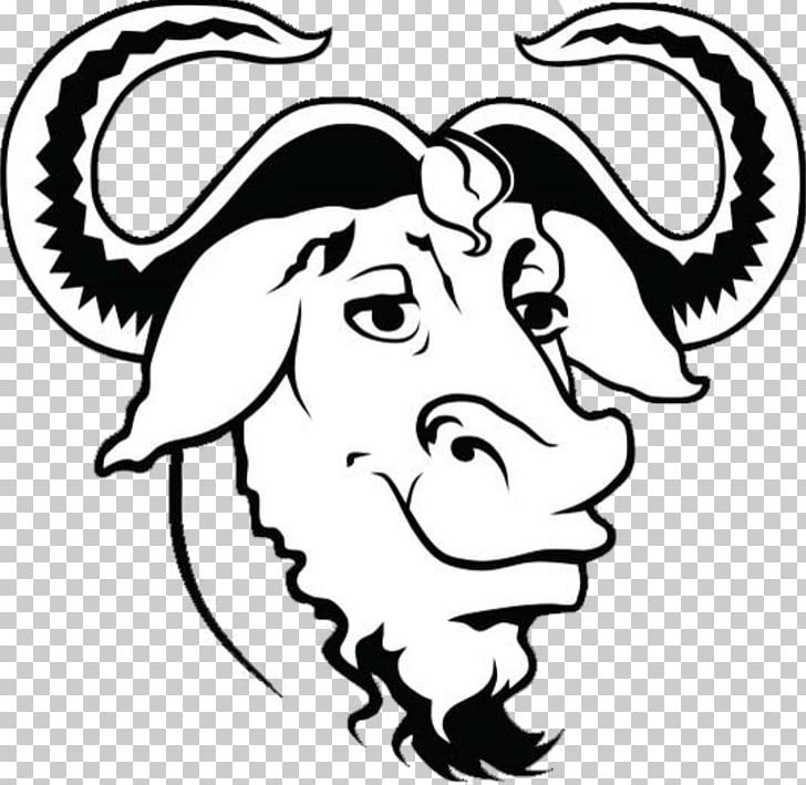 GNU General Public License Free Software GNU Core Utilities PNG, Clipart, Artwork, Automake, Black And White, Cattle Like Mammal, Face Free PNG Download
