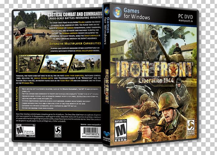Iron Front: Liberation 1944 PC Game Deep Silver Video Game Personal Computer PNG, Clipart, Arma, Deep Silver, Iron Box, Military, Military Organization Free PNG Download