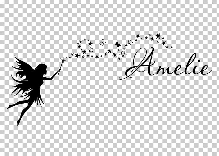Fairy Wand Wall Decal Name Nursery PNG, Clipart, Angel, Art, Bedroom, Bird, Black Free PNG Download