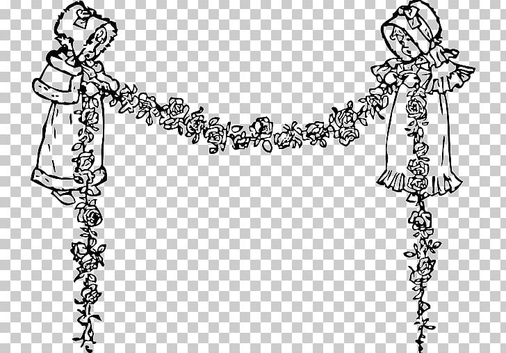 Garland Coloring Book PNG, Clipart, Area, Art, Black And White, Body Jewelry, Christmas Free PNG Download