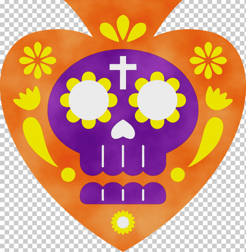 Yellow M-095 PNG, Clipart, D%c3%ada De Muertos, Day Of The Dead, M095, Paint, Watercolor Free PNG Download