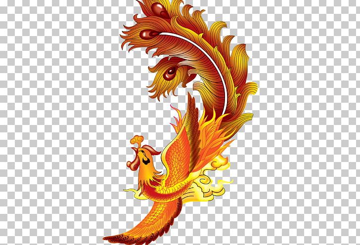 Fenghuang Red PNG, Clipart, Art, Chicken, Chinese Dragon, Color, Color Pattern Free PNG Download