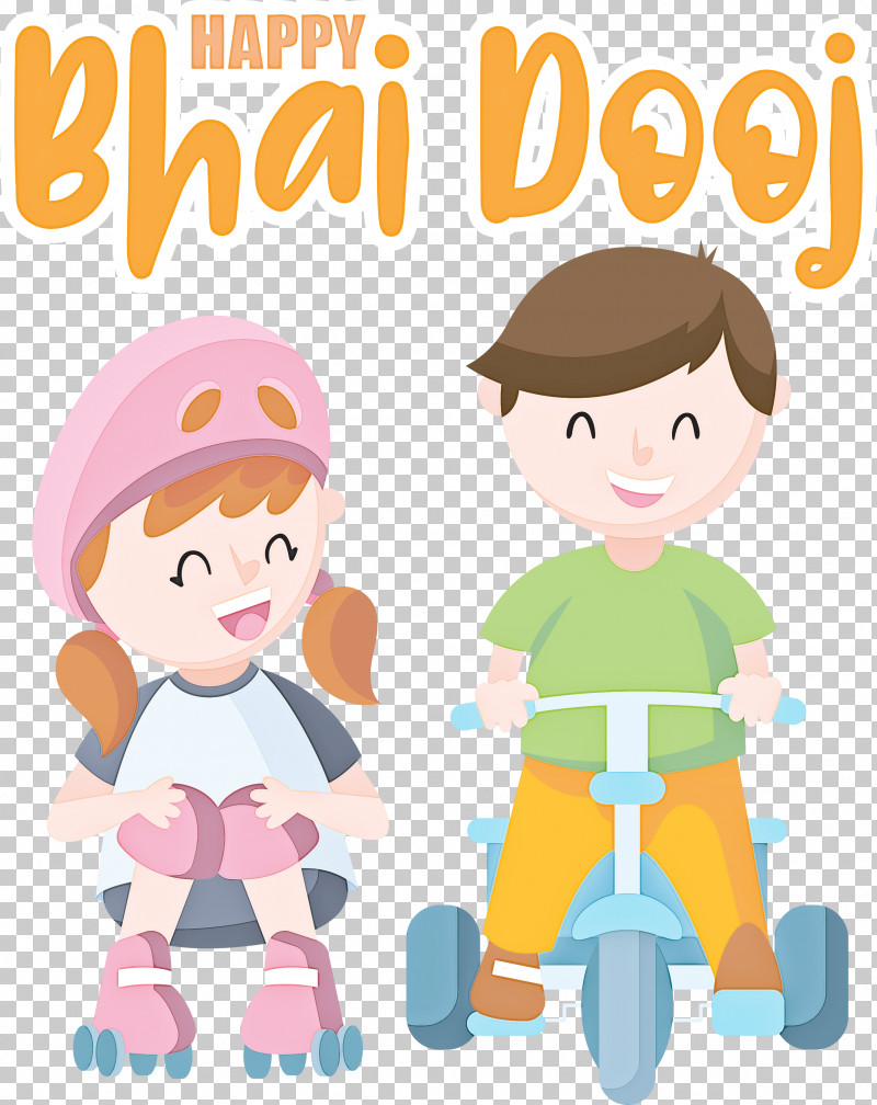 Bhai Dooj Bhai Beej Bhau Beej PNG, Clipart, Behavior, Bhai Dooj, Cartoon, Conversation, Happiness Free PNG Download