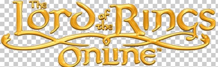 Gold The Lord Of The Rings Online Logo Brand Font PNG, Clipart, Area, Brand, Gold, Jewelry, Logo Free PNG Download