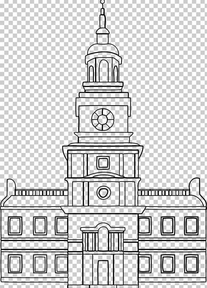 Independence Hall City Hall PNG, Clipart, Area, Art, Black And White, Building, Cartoon Free PNG Download
