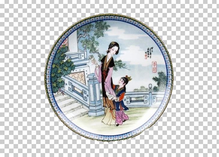 Jingdezhen Dream Of The Red Chamber Jia Tanchun Li Wan Plate PNG, Clipart, Adornment, Antique, Art, China, Christmas Decoration Free PNG Download
