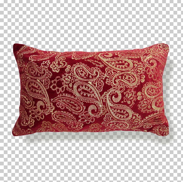 Paisley Throw Pillows Cushion Lumbar PNG, Clipart, Cushion, Furniture, Gold Embroidery, Lumbar, Maroon Free PNG Download