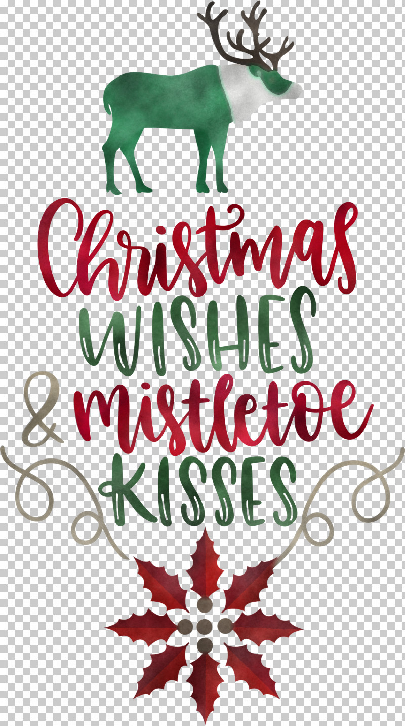 Christmas Wishes Mistletoe Kisses PNG, Clipart, Antler, Character, Christmas Day, Christmas Ornament, Christmas Ornament M Free PNG Download