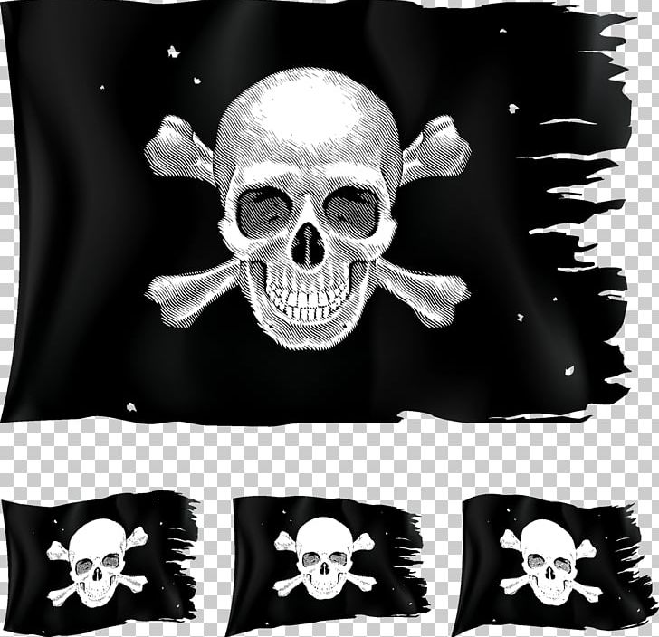 Jolly Roger Piracy PNG, Clipart, Banner, Black And White, Bone, Clip Art, Decorative Patterns Free PNG Download