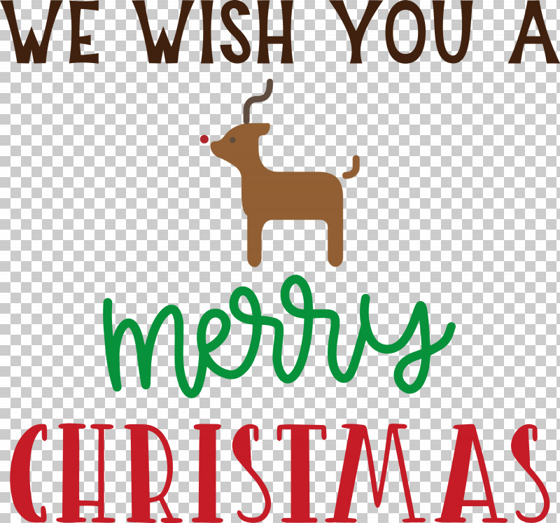 Merry Christmas Wish You A Merry Christmas PNG, Clipart, Biology, Deer, Line, Logo, M Free PNG Download
