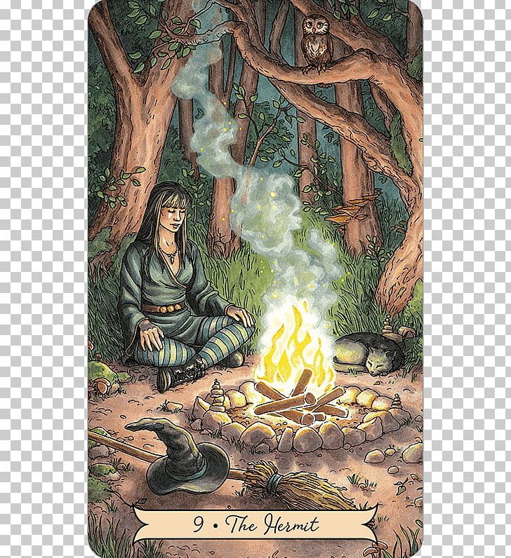 Everyday Witch Tarot The Hermit Witchcraft Playing Card PNG, Clipart, Art, Astrology, Death, Divination, Fictional Character Free PNG Download