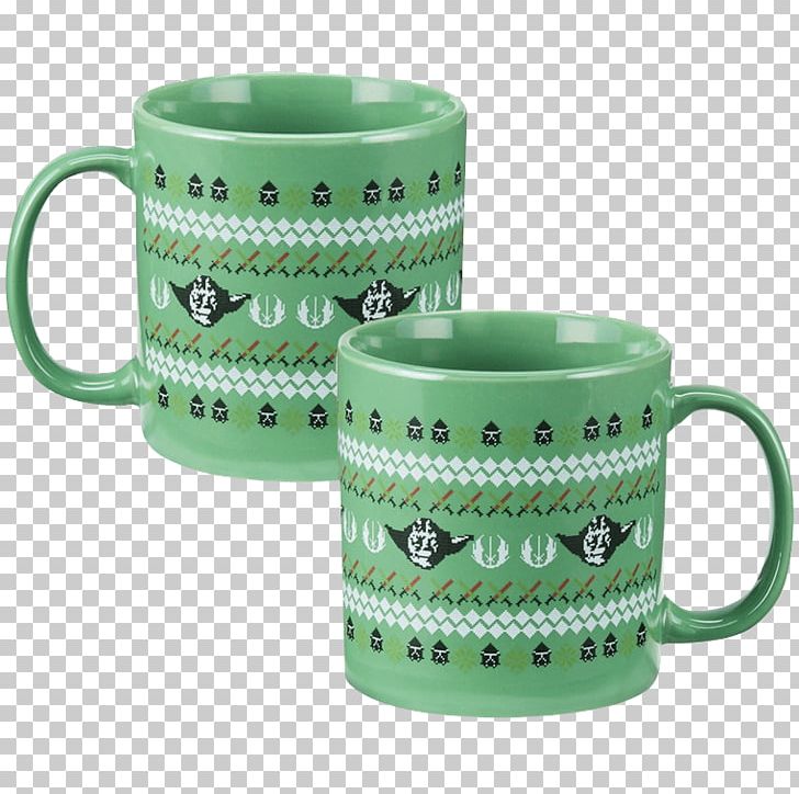 Coffee Cup Christmas Jumper Ceramic Mug Yoda PNG, Clipart, Anakin Skywalker, Bb8, Ceramic, Ceramic Mug, Christmas Free PNG Download