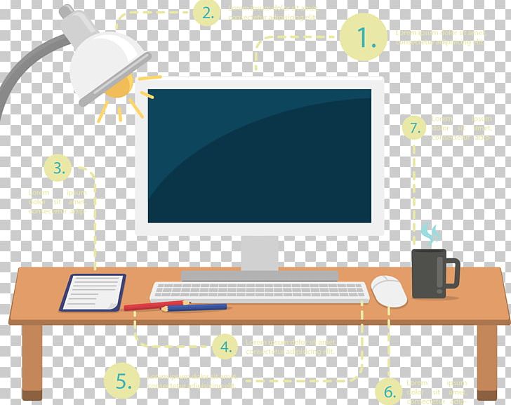 Computer Desk Graphic Design PNG, Clipart, Angle, Brand, Computer, Computer Vector, Desk Free PNG Download