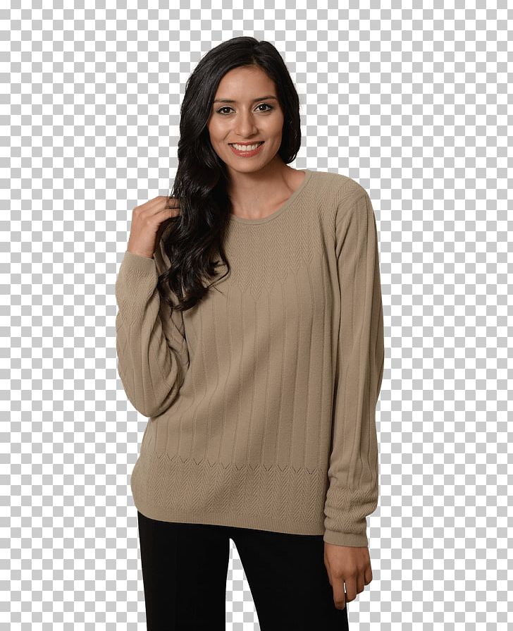 Long-sleeved T-shirt Long-sleeved T-shirt Sweater Blouse PNG, Clipart, Beige, Blouse, Clothing, Ear, Flower Free PNG Download