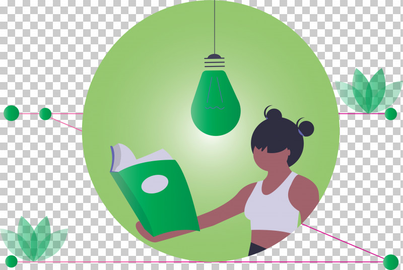 Girl Book Reading PNG, Clipart, Book, Circle, Girl, Green, Leaf Free PNG Download