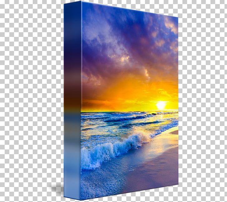 Canvas Sea Shore Painting Sunset PNG, Clipart, Art, Atmosphere, Beach, Beach At Sunset, Blue Free PNG Download