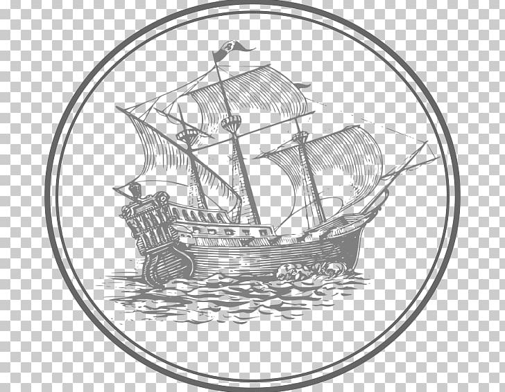 Sailing Ship Pirate Drawing PNG, Clipart, Artwork, Black And White, Boat, Caravel, Carrack Free PNG Download