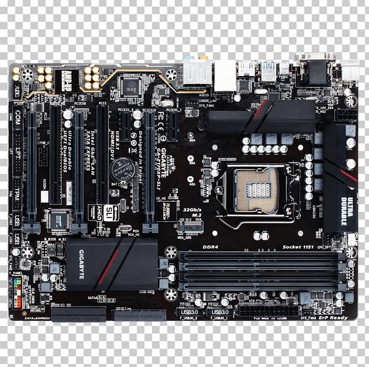 Intel Motherboard LGA 1151 Gigabyte GA-Z170XP-SLI Gigabyte Technology PNG, Clipart, Atx, Chipset, Computer Component, Computer Hardware, Electronic Device Free PNG Download