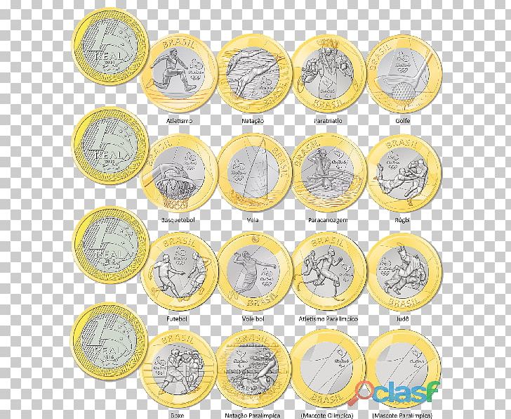 Olympic Games Rio 2016 Rio De Janeiro Moeda De Um Real Coin PNG, Clipart, Brazil, Brazilian Real, Circle, Coin, Commemorative Coin Free PNG Download