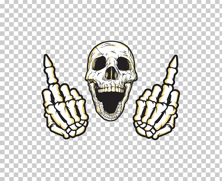 Skull Middle Finger Skeleton Bandana PNG, Clipart, Bandana, Body Jewelry, Bone, Digit, Fantasy Free PNG Download