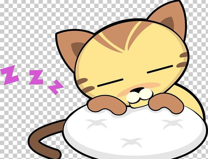 Cat Cartoon Kitten PNG, Clipart, Animal, Animals, Artwork, Baby Sleep, Baby Sleeping Free PNG Download