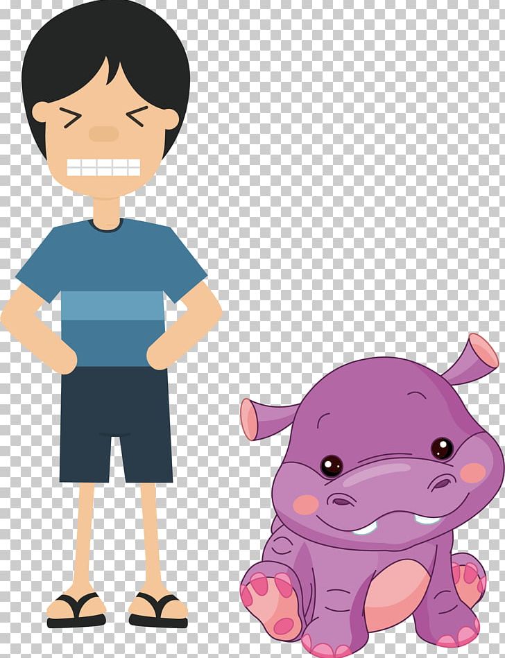 Hippopotamus Cartoon Illustration PNG, Clipart, Animal, Arm, Boy, Cartoon, Cartoon Character Free PNG Download