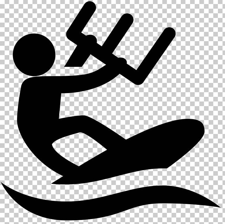 Kitesurfing Computer Icons PNG, Clipart, Area, Artwork, Black And White, Brand, Computer Icons Free PNG Download