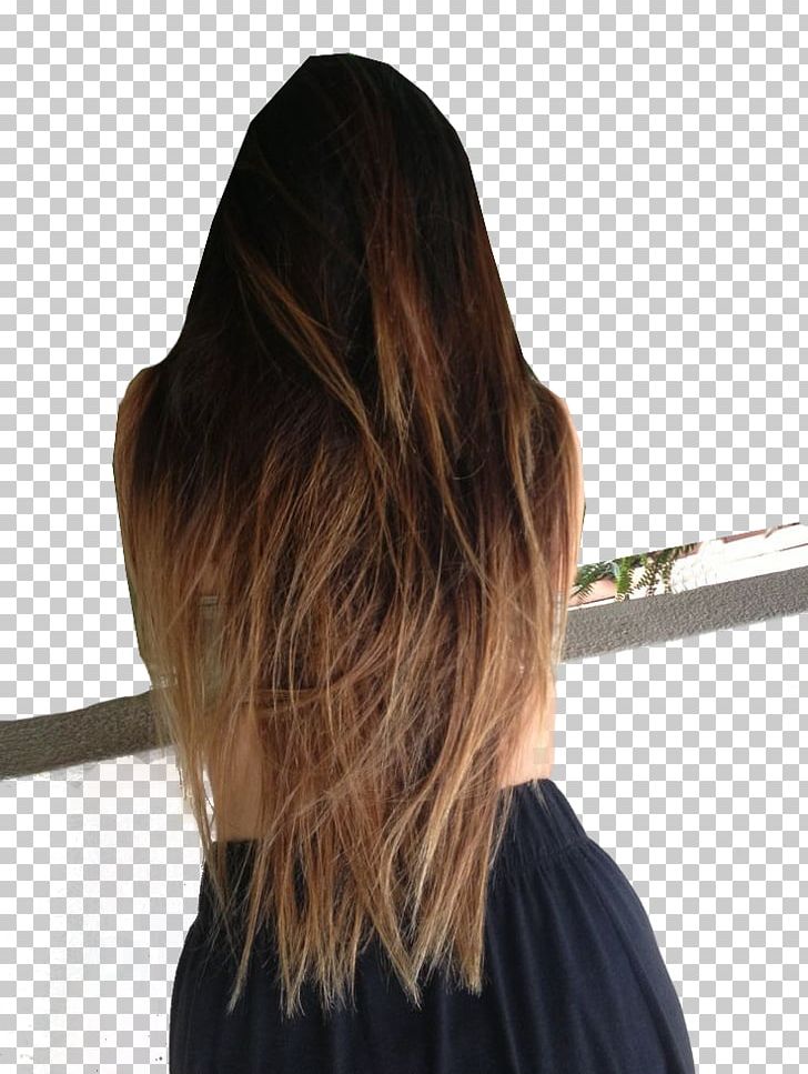 Dip Dye Brown Hair Ombre Blond Png Clipart Balayage Bangs