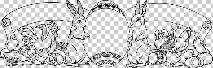 Easter Bunny Line Art Drawing PNG, Clipart, Animal, Artwork, Black And White, Body Jewelry, Christmas Free PNG Download