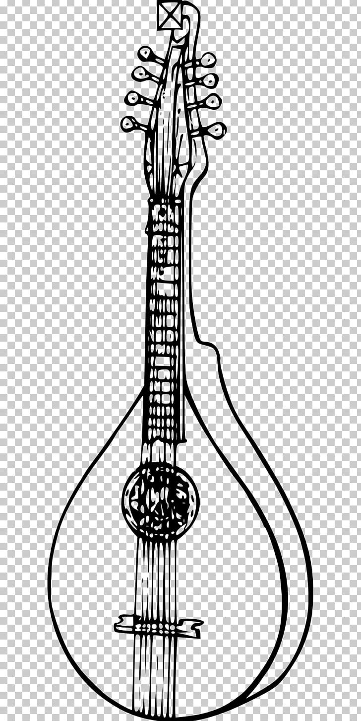 Plucked String Instrument Black And White Mandolin Musical Instruments String Instruments PNG, Clipart, Acoustic Guitar, Artwork, Black And White, Drawing, Guitar Free PNG Download