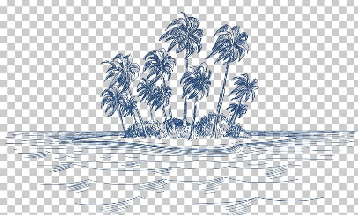 Poster Drawing Fototapeta Interieur PNG, Clipart, Art, Blue, Branch, Coconut Tree, Drawing Free PNG Download