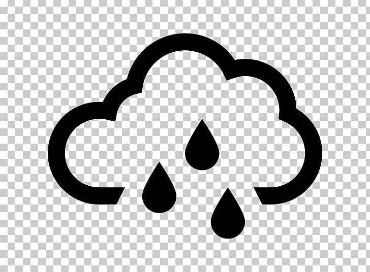 Rain Computer Icons Weather Symbol Cloud PNG, Clipart, Area, Black, Black And White, Circle, Climate Free PNG Download