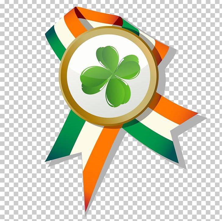 Ireland Saint Patricks Day Four-leaf Clover Illustration PNG, Clipart, Anniversary Badge, Badge, Badges, Circle, Clover Free PNG Download