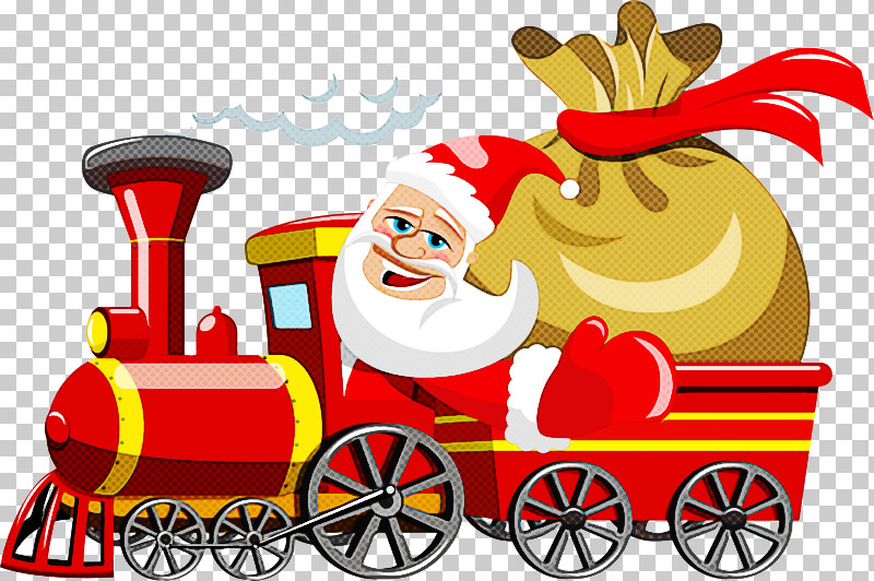 Santa Claus PNG, Clipart, Cartoon, Christmas Eve, Locomotive, Santa Claus, Transport Free PNG Download
