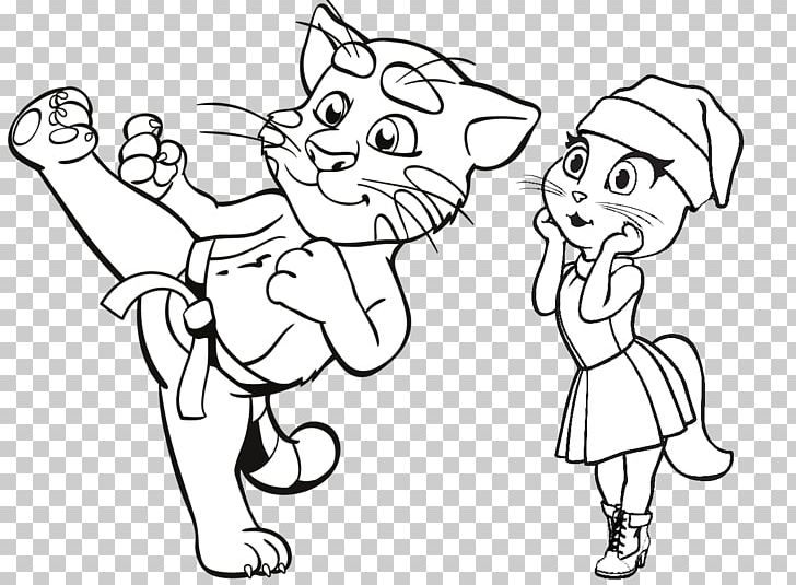 Talking Angela Line Art Drawing Talking Tom And Friends Coloring Book PNG, Clipart, Angle, Arm, Art, Artwork, Black Free PNG Download