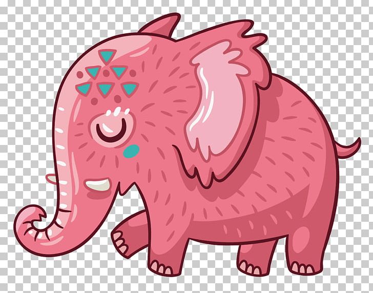 African Elephant Indian Elephant Pink PNG, Clipart, Animals, Cartoon, Drawing, Elephant, Encapsulated Postscript Free PNG Download