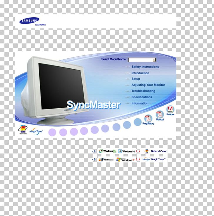 Computer Monitors Product Manuals Adobe Reader Samsung SyncMaster 710T Samsung SyncMaster 510N PNG, Clipart, Adobe Acrobat, Adobe Reader, Brand, Computer Monitors, Display Device Free PNG Download