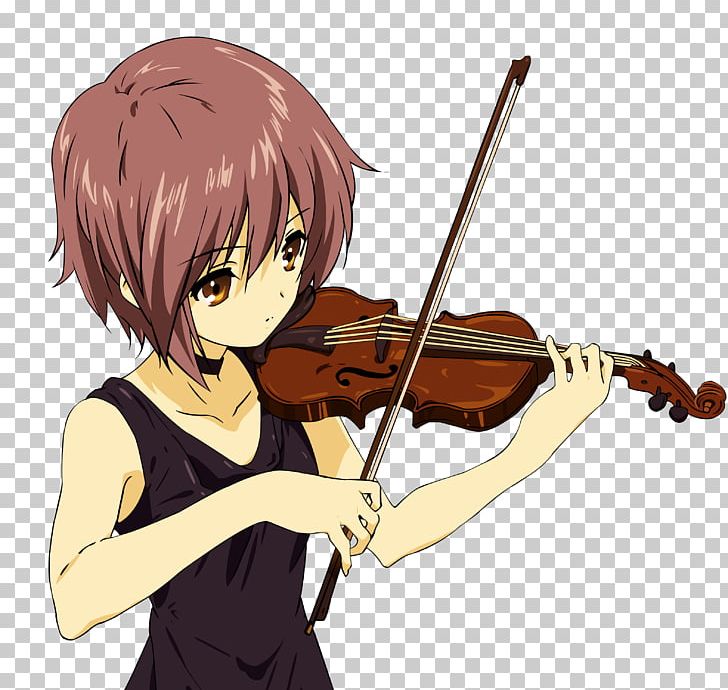 Yuki Nagato Kyon Haruhi Suzumiya Anime Manga PNG, Clipart, Anime, Anime Music Video, Bowed String Instrument, Cartoon, Cello Free PNG Download