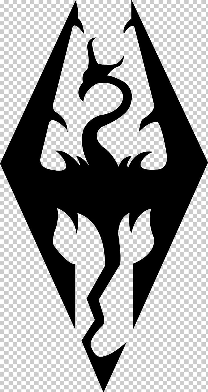 The Elder Scrolls V: Skyrim Oblivion Video Game Fallout 3 Computer Icons PNG, Clipart, Black And White, Decal, Dragon, Elder Scrolls, Elder Scrolls V Skyrim Free PNG Download