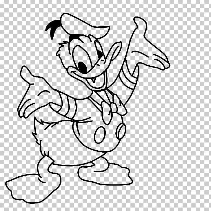 Donald Duck Daisy Duck Coloring Book Drawing Cartoon PNG, Clipart, Adult, Arm, Art, Artwork, Black Free PNG Download