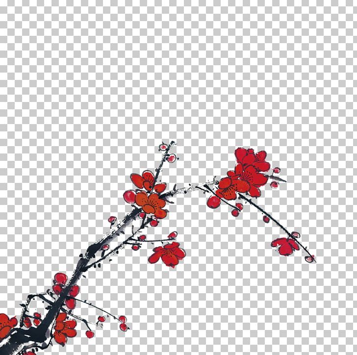 Ink Chinese Painting PNG, Clipart, Branch, Cherry Blossom, Chinese Painting, Flower, Flowering Plant Free PNG Download