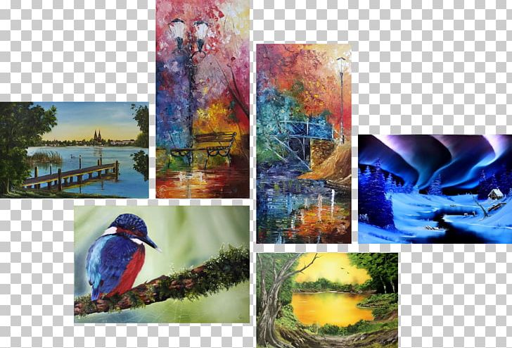 Watercolor Painting Art Auftragsmalerei Collage PNG, Clipart, Acrylic Paint, Advertising, Art, Bob Ross, Collage Free PNG Download