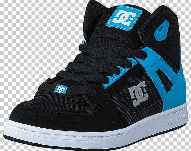 blue and black dc shoes