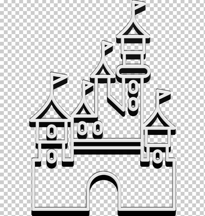Monuments 3 Icon Disneyland Paris Castle Icon Disney Icon PNG, Clipart, Black, Black And White, Buildings Icon, Geometry, Line Free PNG Download