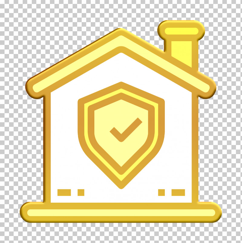 Home Insurance Icon Home Icon Shield Icon PNG, Clipart, Home Icon, Home Insurance Icon, Shield Icon, Symbol, Yellow Free PNG Download